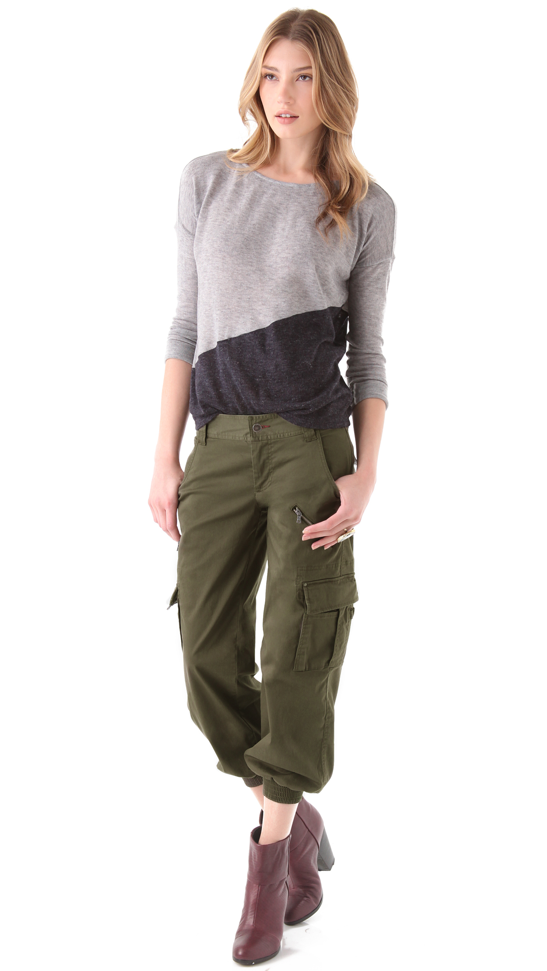 alice and olivia green pants