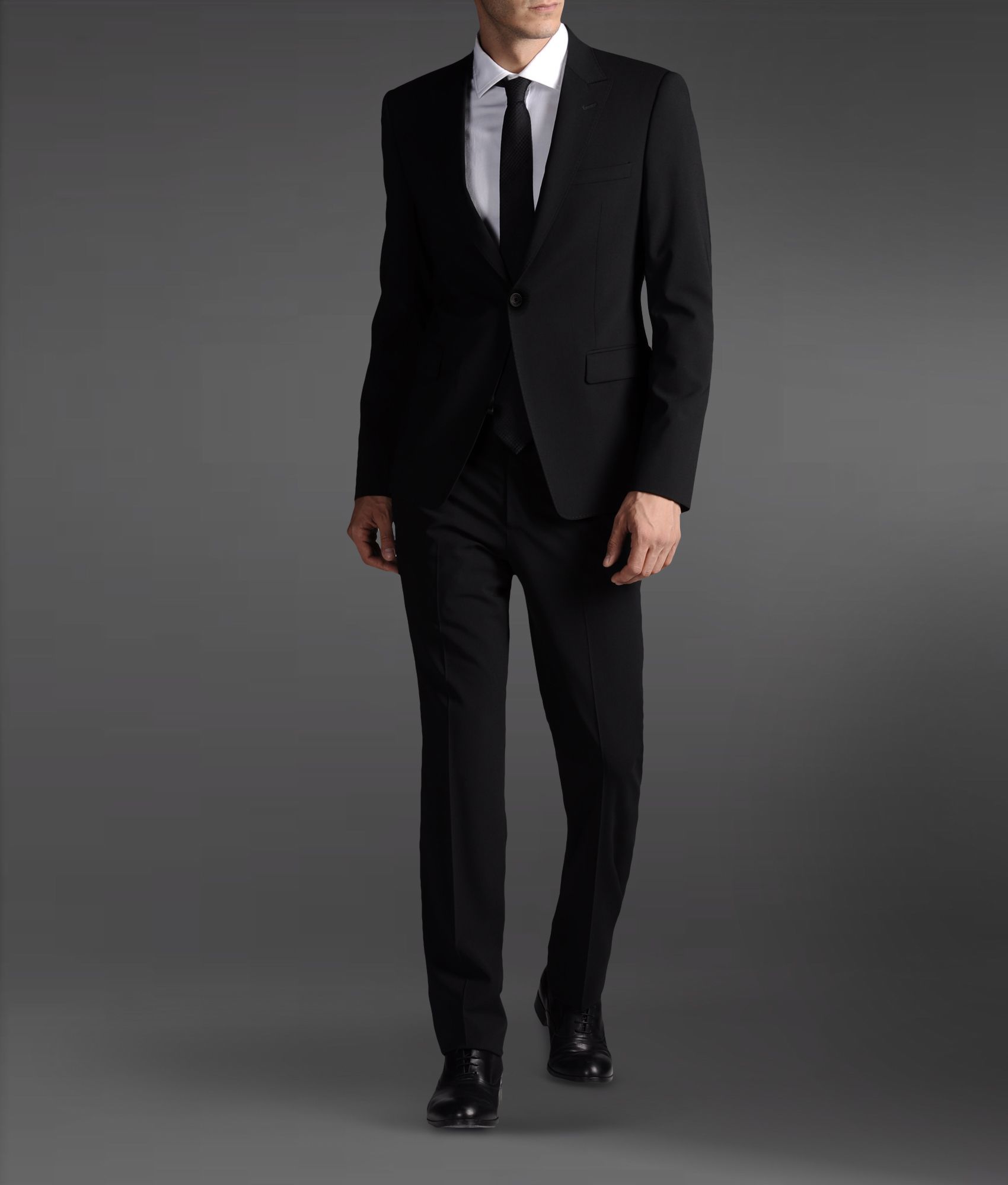 Emporio Armani One Button Suit in Black for Men Lyst