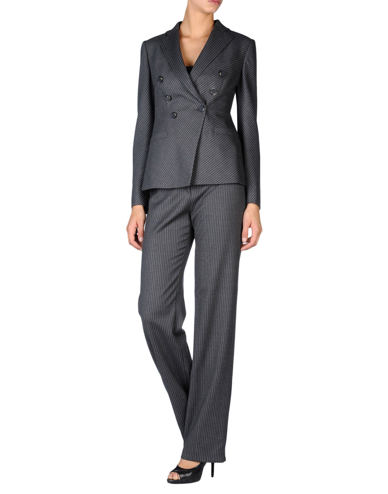 Giorgio Armani Pinstripe Suit in Gray | Lyst