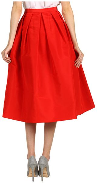 Tibi Full Skirt in Red (r) | Lyst