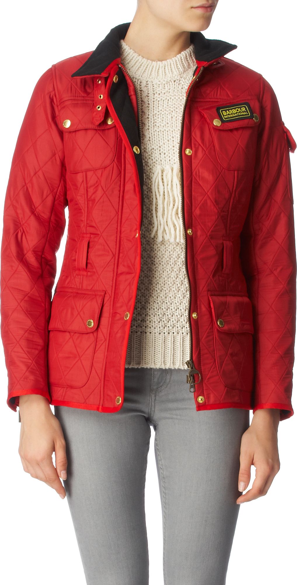 Barbour International Polarquilt Jacket in Red | Lyst UK