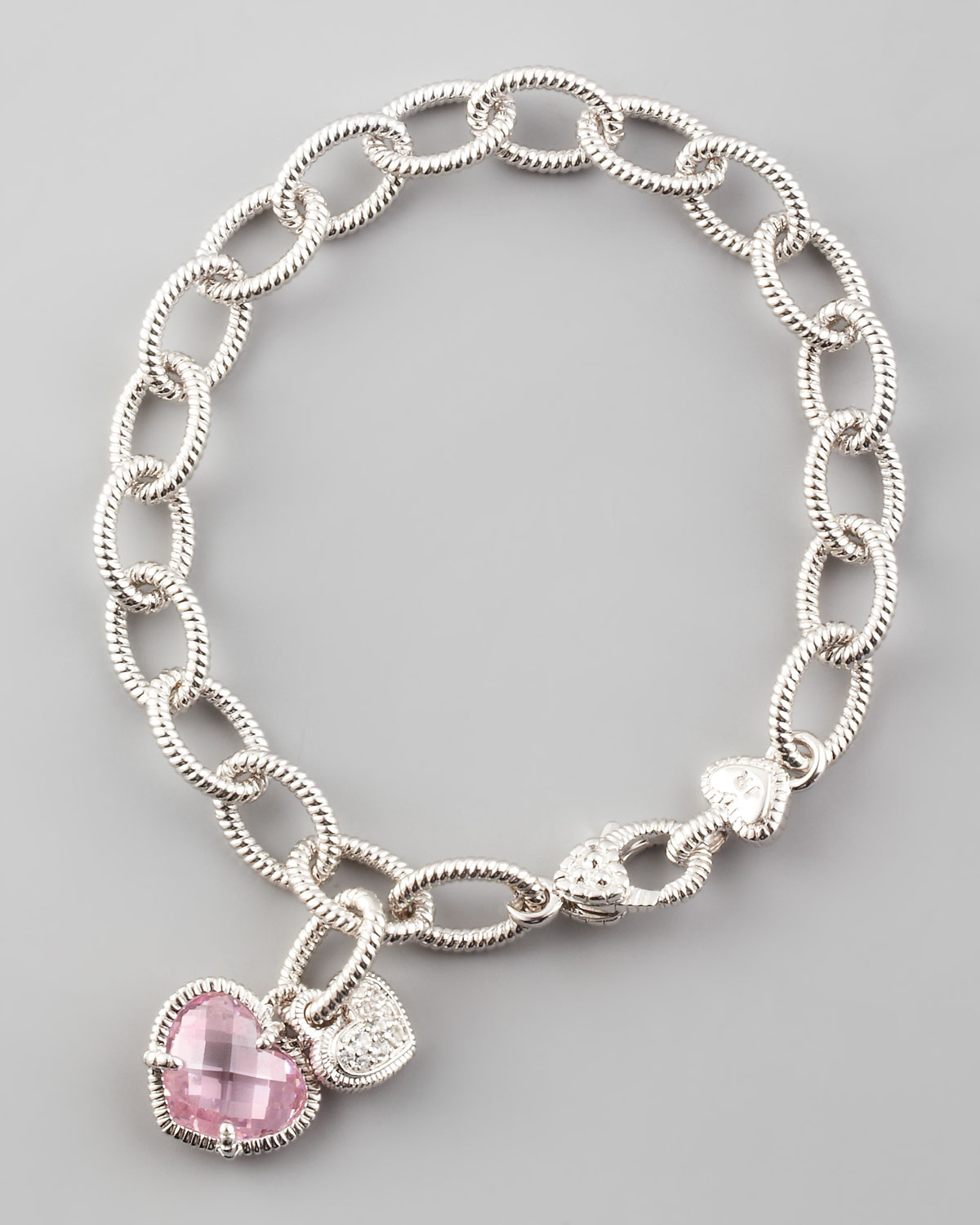 Lyst - Judith Ripka Heart Charm Bracelet in Metallic