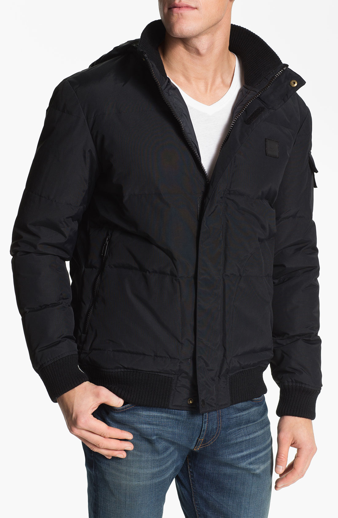 Lacoste Quilted Bomber Jacket in Black for Men | Lyst