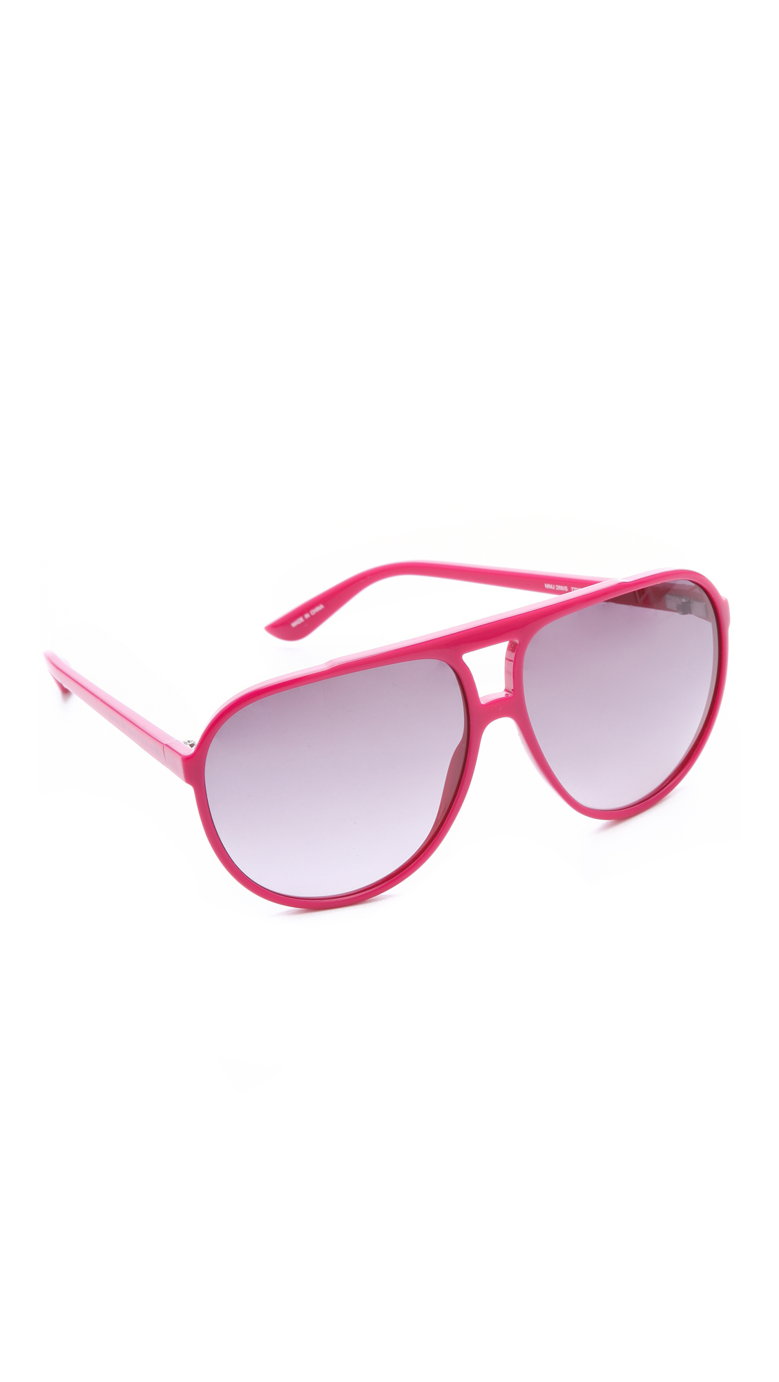 Marc By Marc Jacobs Oversized Plastic Aviator Sunglasses in Pink - Lyst
