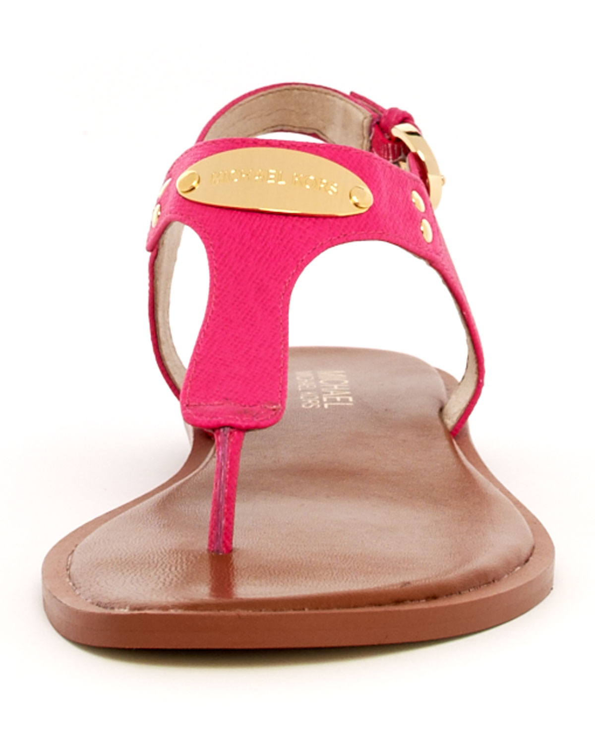 Michael Kors Plate Thong Sandal in Pink | Lyst