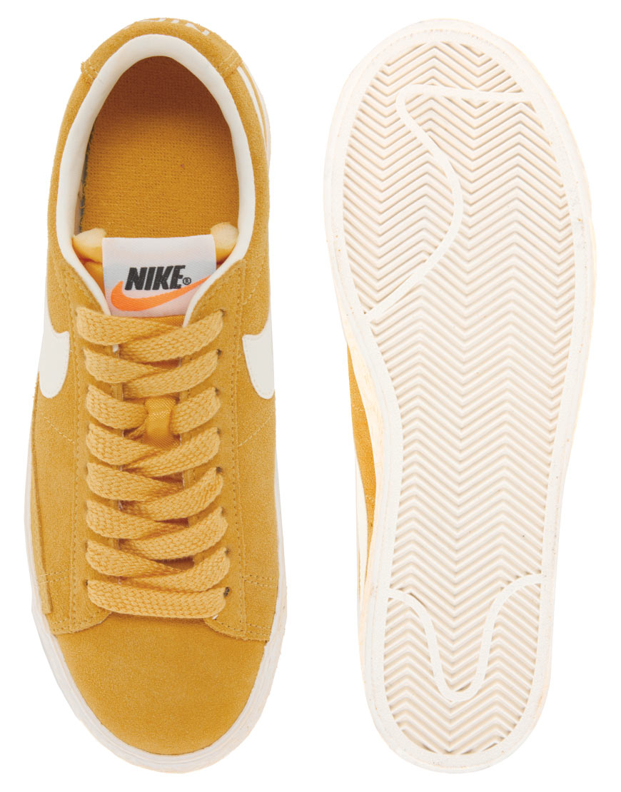 Nike Blazer Low Yellow Trainers | Lyst