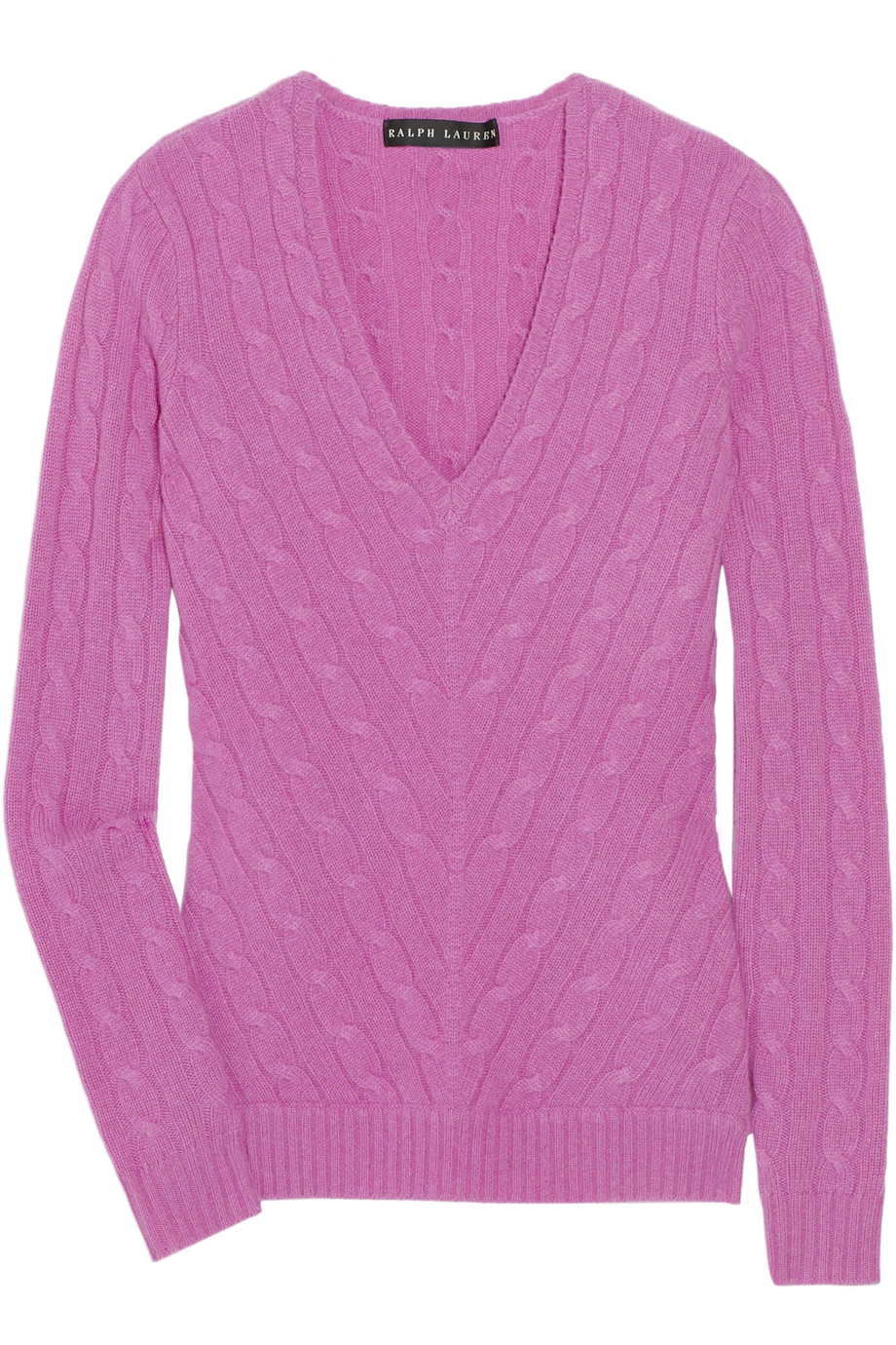 Ralph Lauren Black Label V-neck Cashmere Sweater in Pink | Lyst