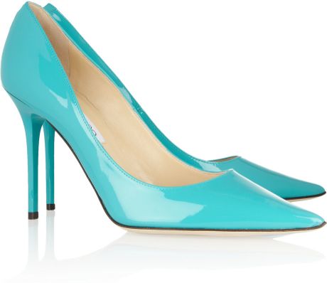 Jimmy Choo Abel Patentleather Pumps in Blue (turquoise) | Lyst
