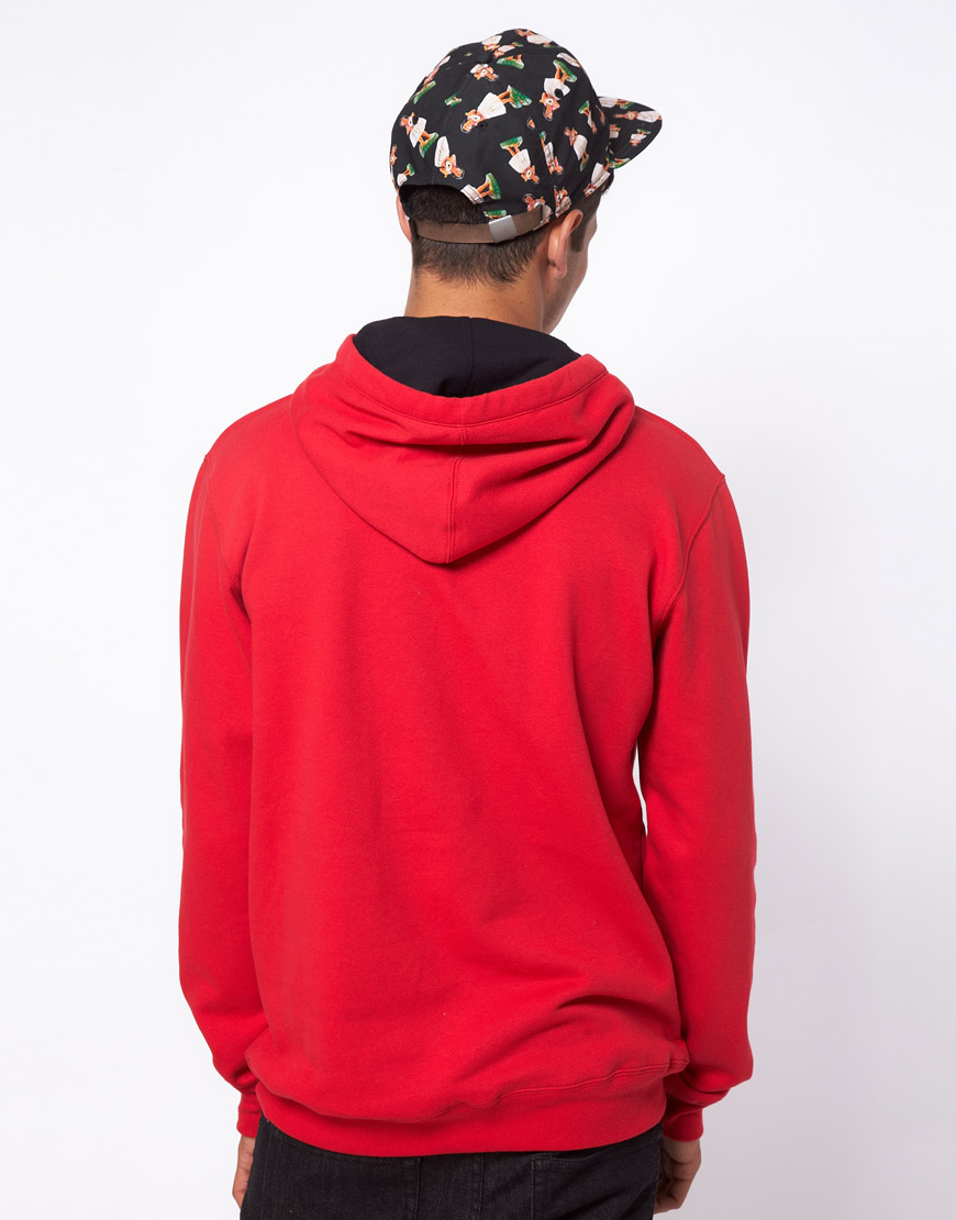 mens red vans hoodie