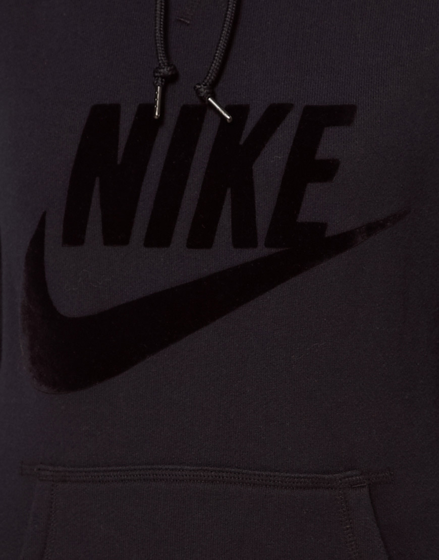 nike logo hoodie black