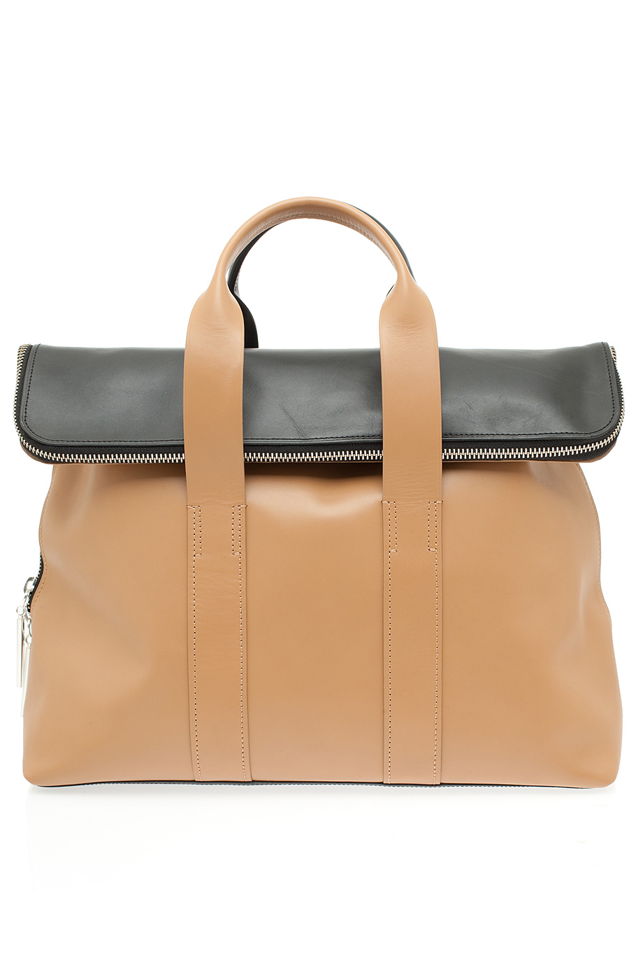 3.1 Phillip Lim 31 Hour Black & Nude Leather Tote Bag at 