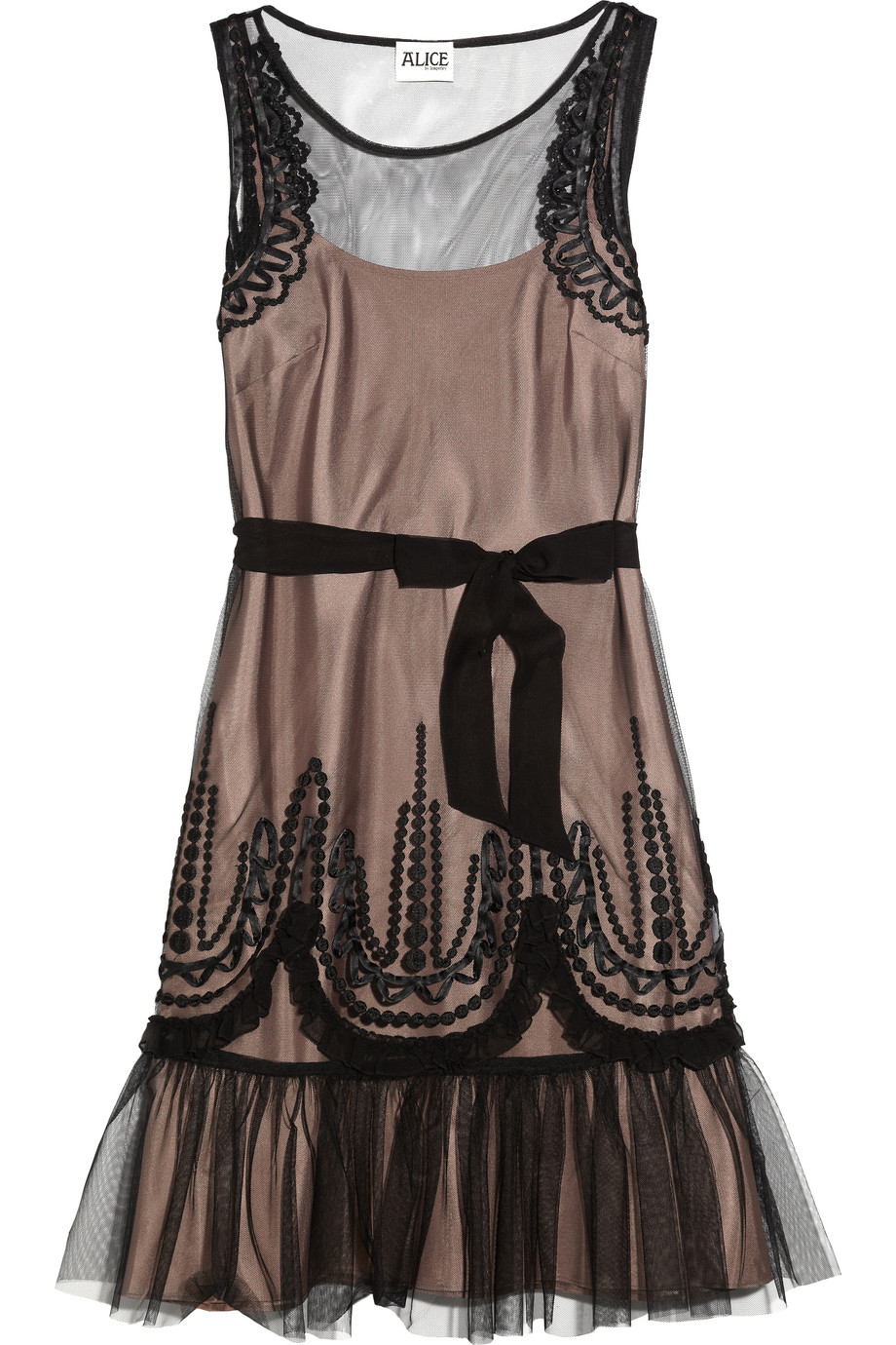 Lyst - Alice By Temperley Emerald Embroidered Tulle Dress in Brown