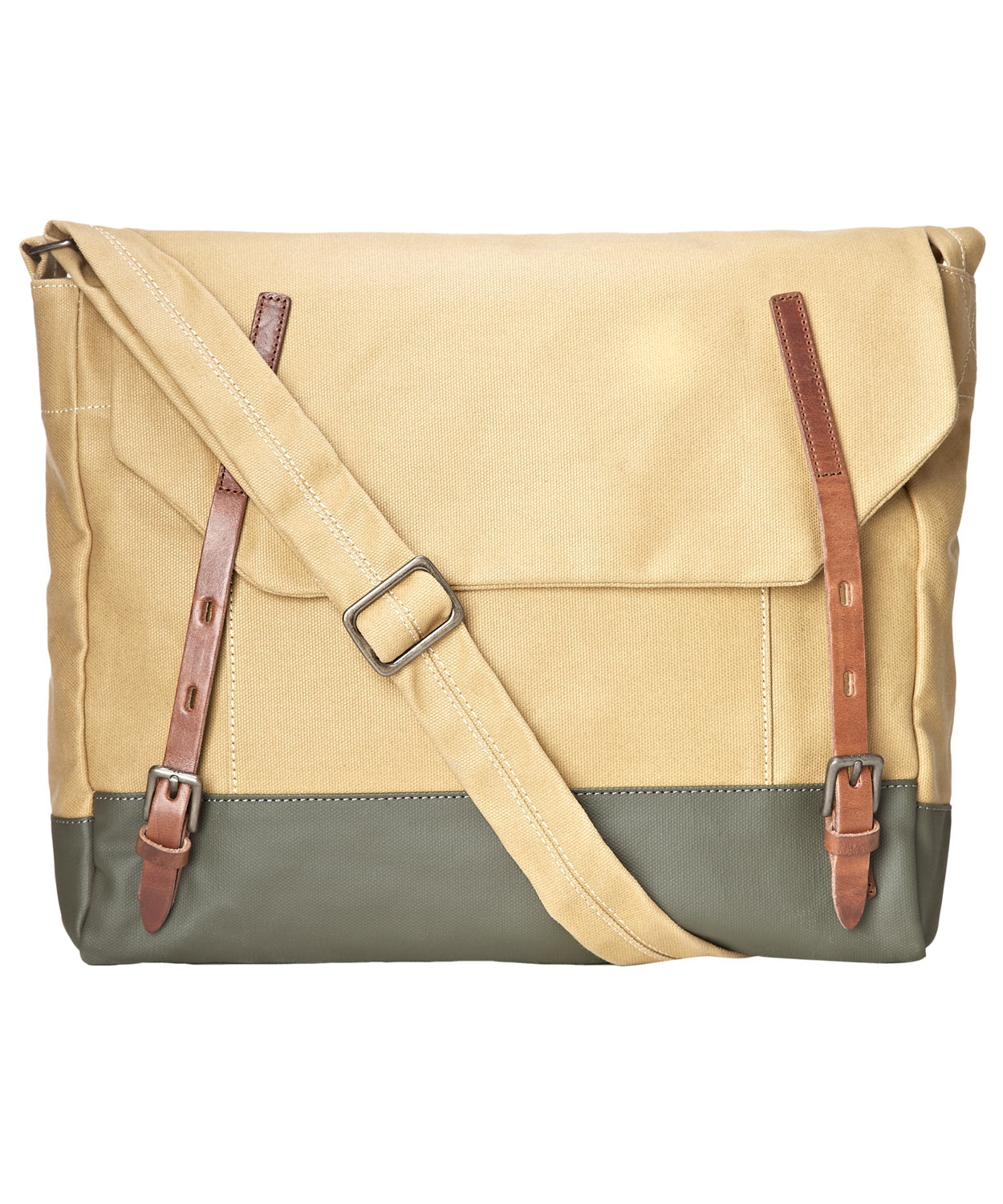 Lyst - Ally Capellino Beige Danny Waxed Canvas Messenger Bag in Natural for Men
