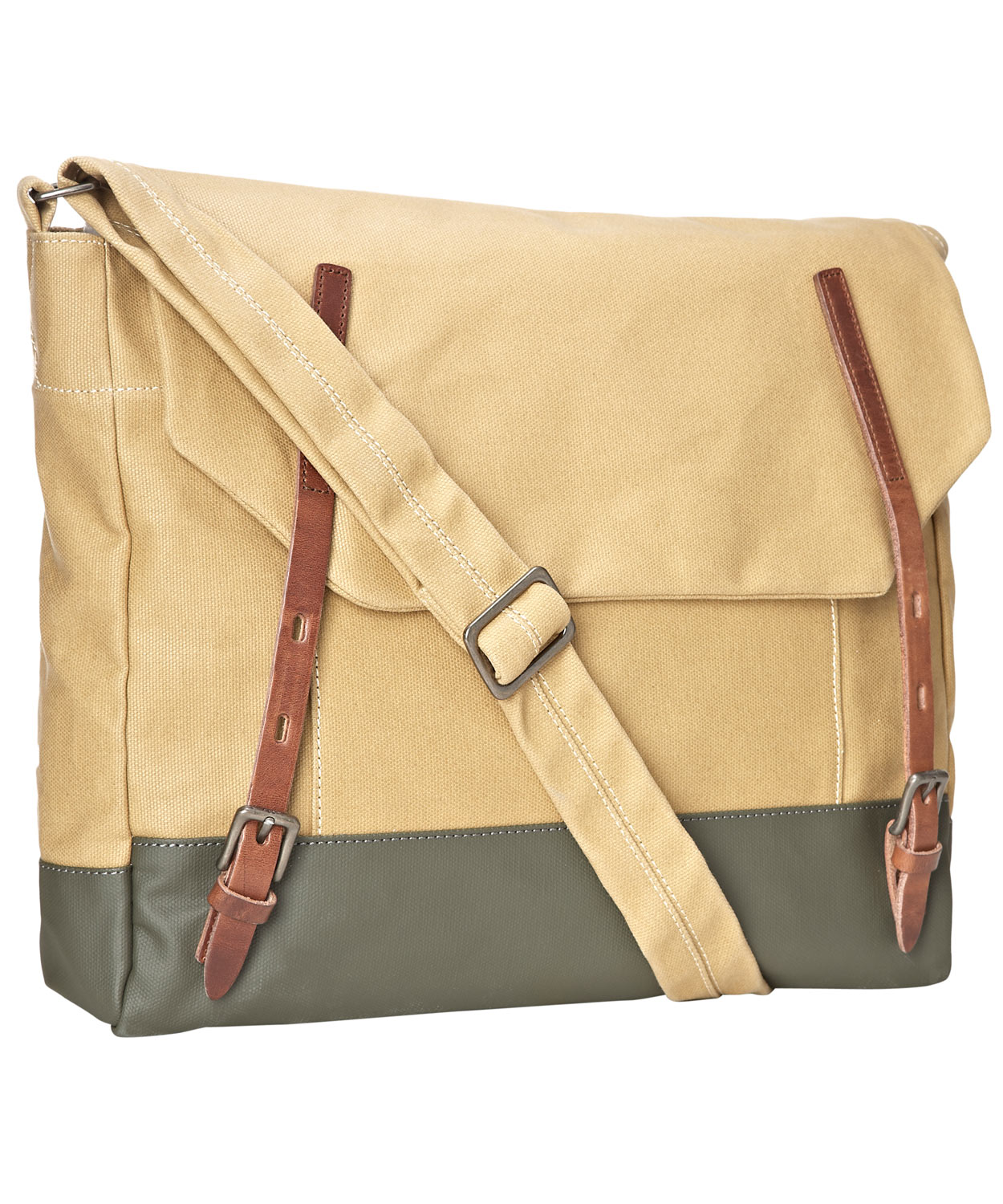 Lyst - Ally Capellino Beige Danny Waxed Canvas Messenger Bag in Natural for Men