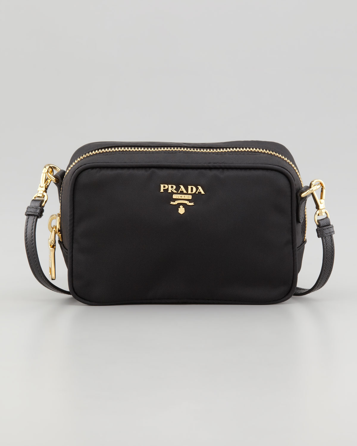 Lyst Prada Tessuto Small Cross Body Bag In Black Gallery