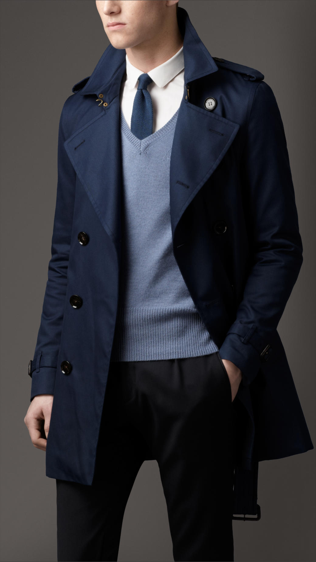 Blue Trench Coat Mens - Coat Nj