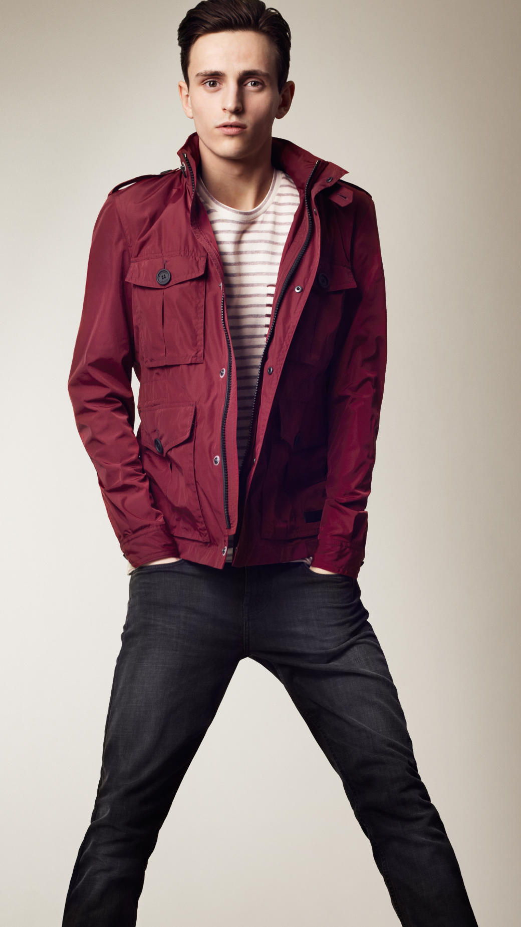 burberry jacket mens red
