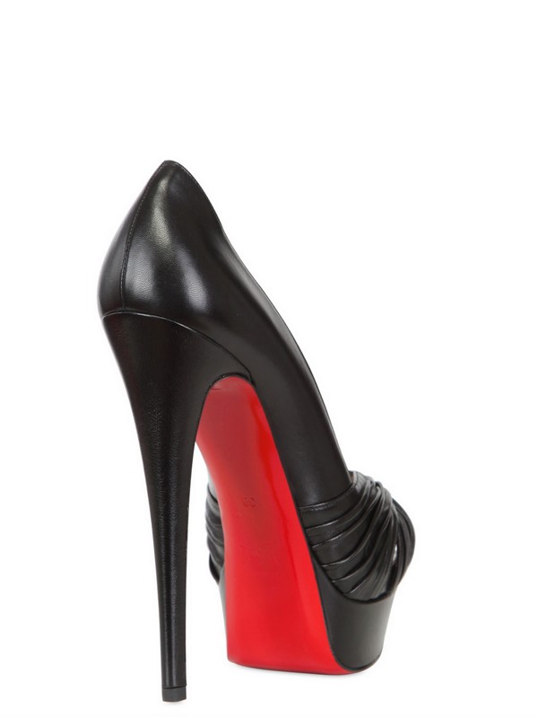 Christian louboutin 150mm Aborina Nappa Open Toe Pumps in Black Lyst