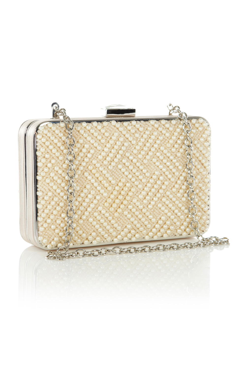 Lyst Coast Julie Pearl Clutch in Natural