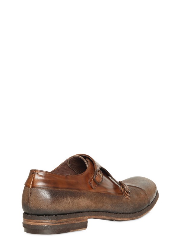 Lyst - Ink Sauvage Leather Laceup Shoes in Brown for Men