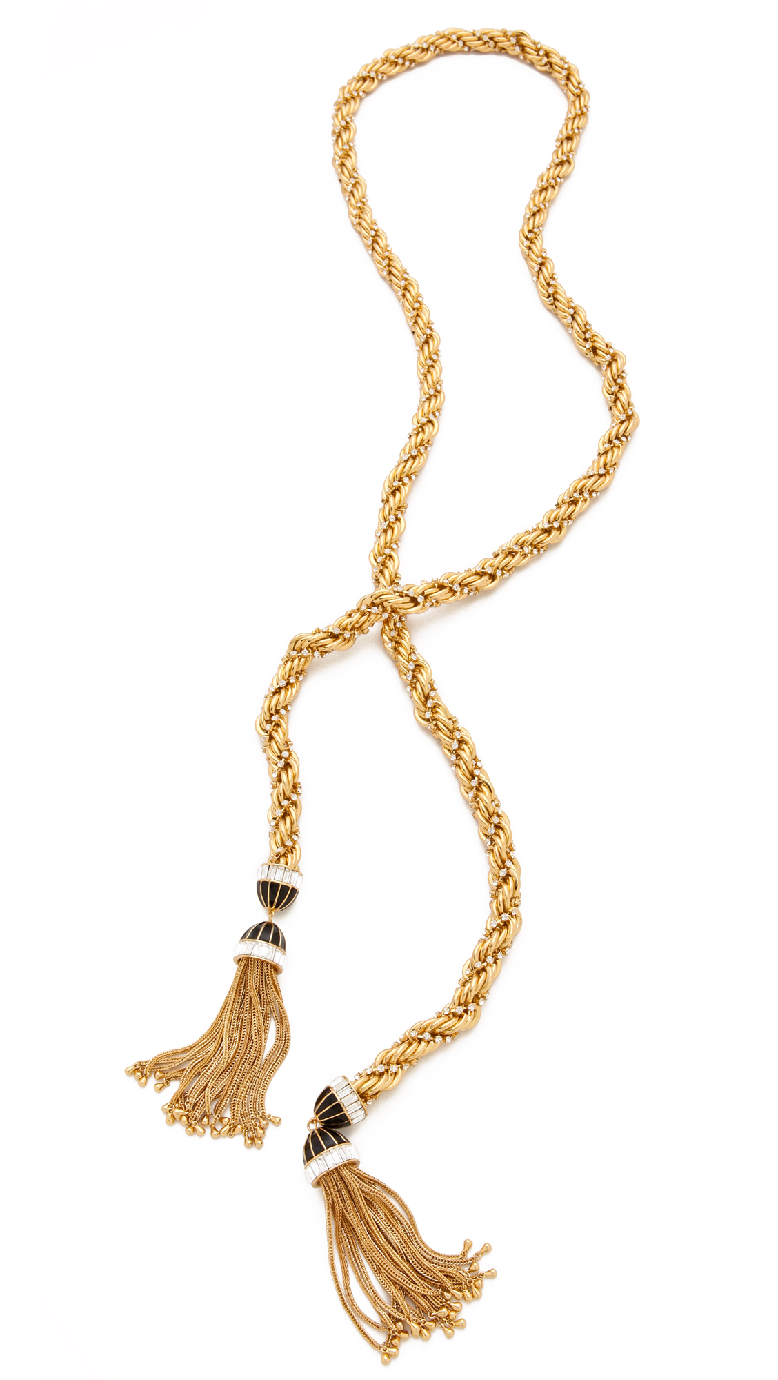 Rachel Zoe Long Tassel Necklace in Metallic | Lyst