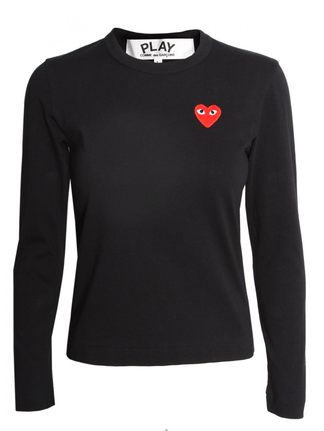 Comme des garçons Play Womens Red Heart T Shirt Black in Red | Lyst