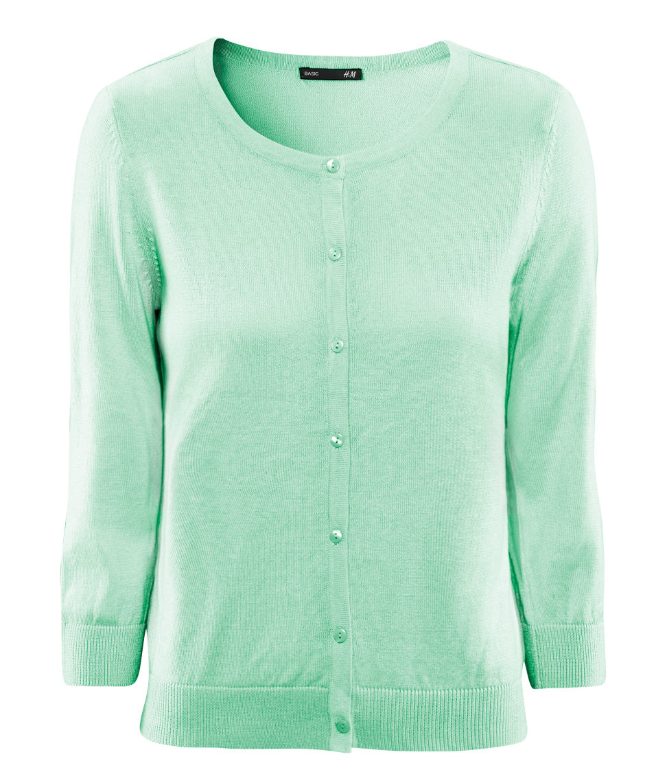 h&m green cardigan