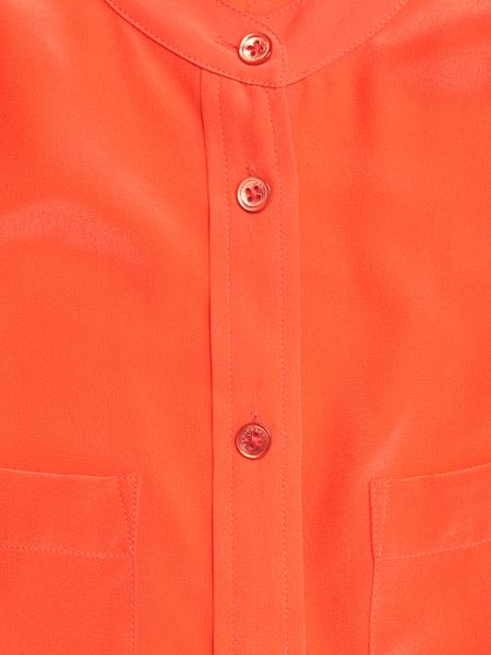 Equipment Carmen Silk Shirt in Orange | Lyst