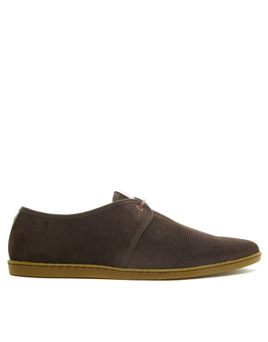 Fred Perry Aldwych Corduroy Shoes in Brown (Black) for Men - Lyst