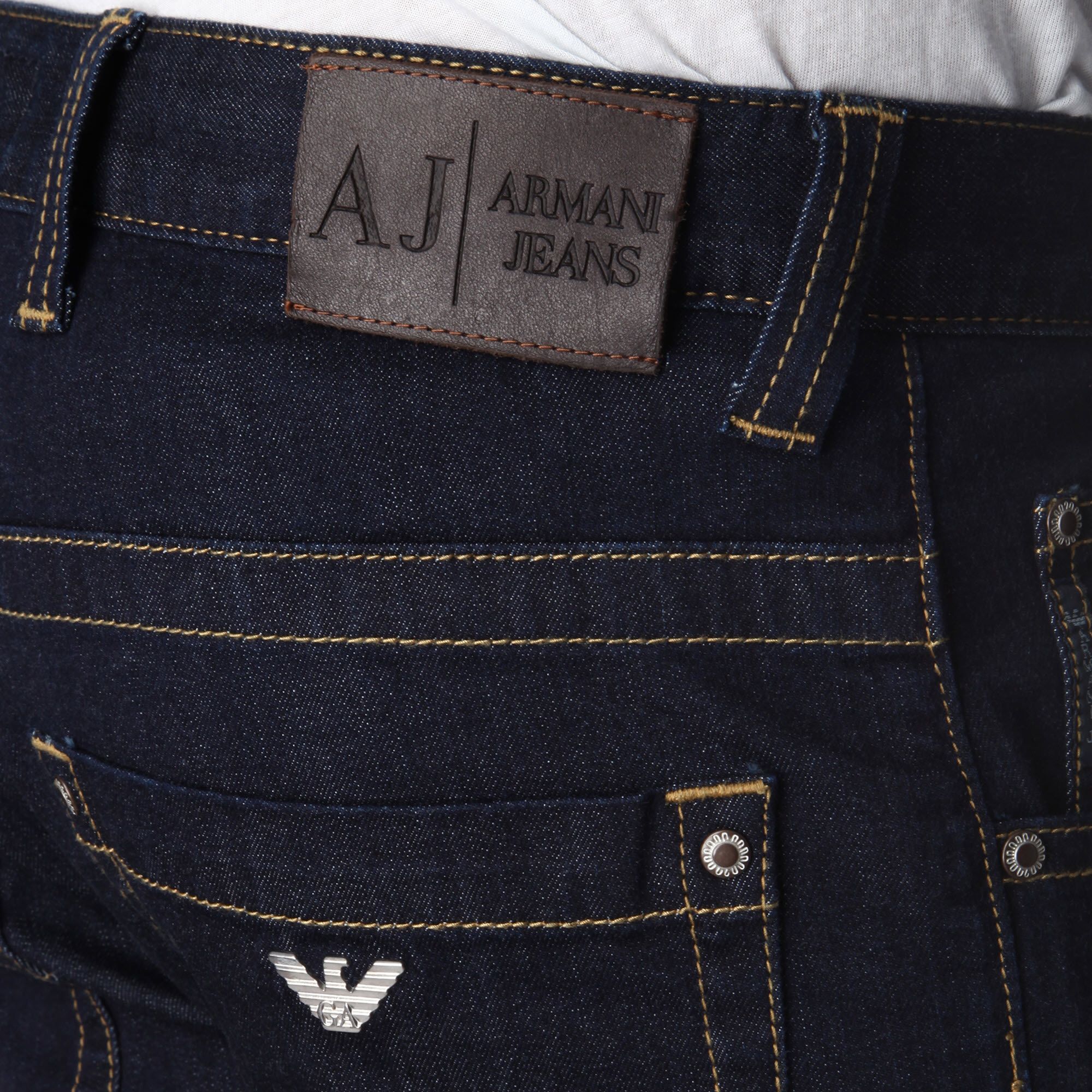 Armani Jeans J08 Slimfit Straight Jeans in Black for Men - Lyst
