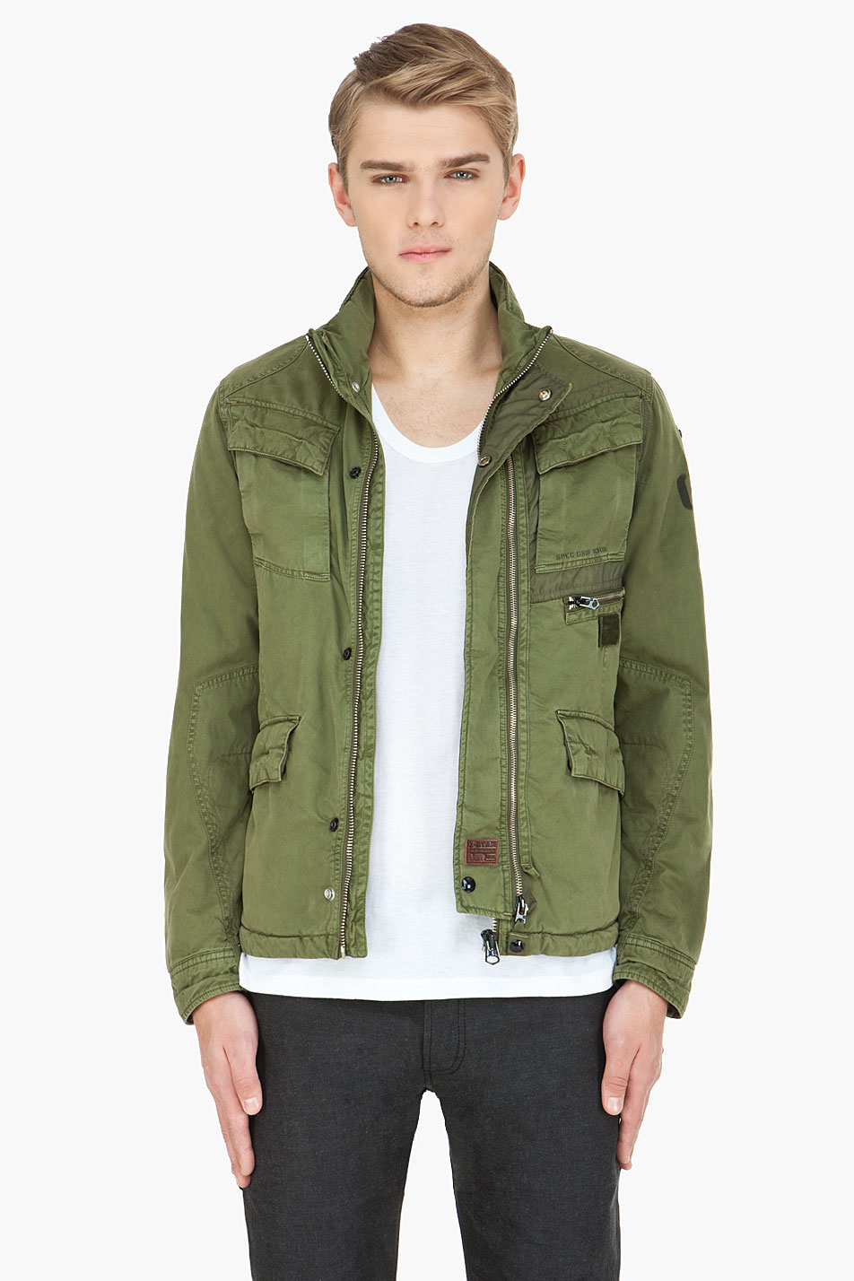 G-Star RAW Army Green Aero Field Jacket for Men | Lyst