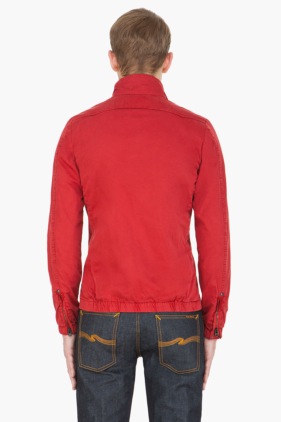 red and black overshirt