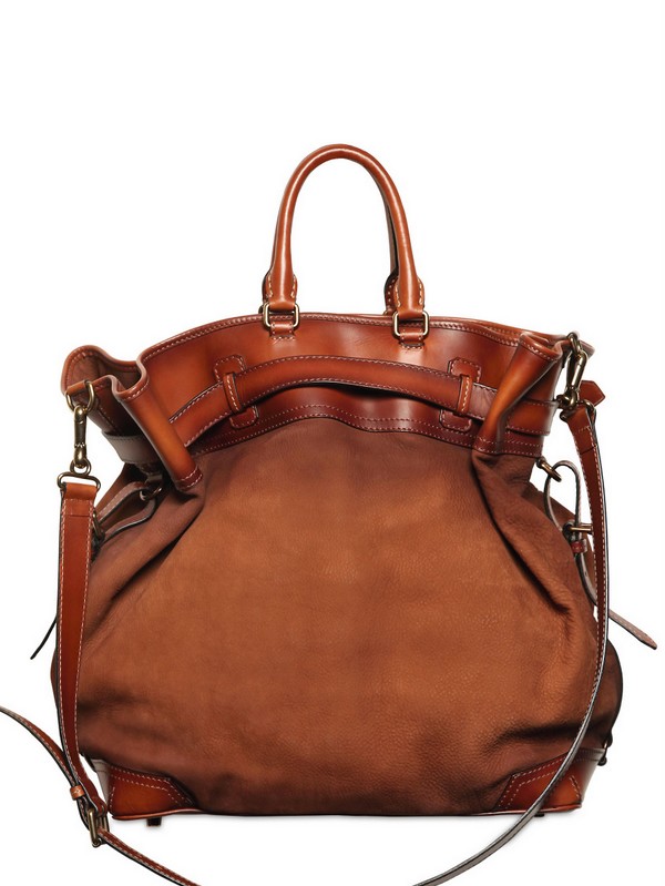 Lyst - Burberry Prorsum Tarnished Nubuck Leather Bag in Brown for Men