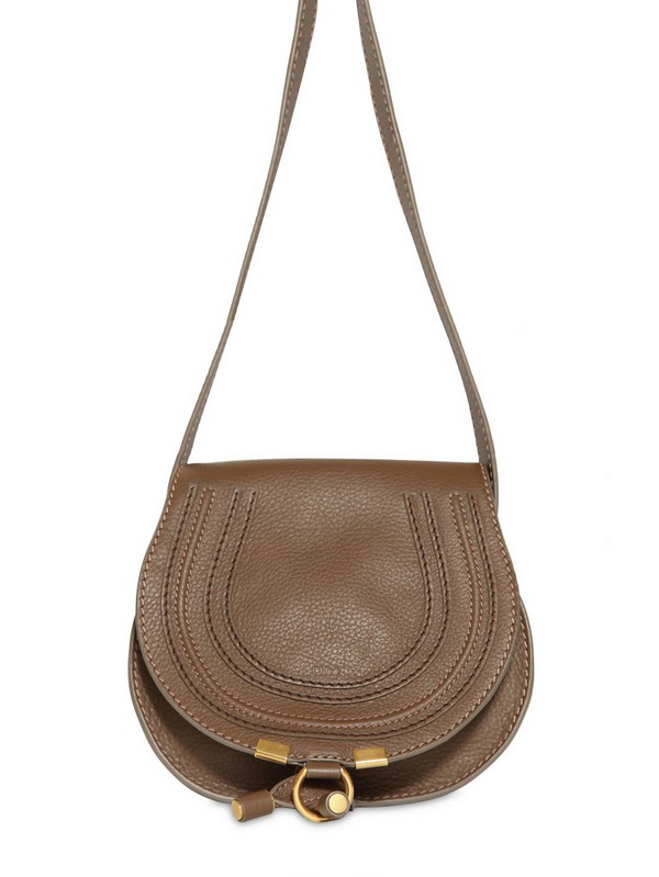 Lyst - Chloé Small Marcie Leather Cross Body Bag in Brown