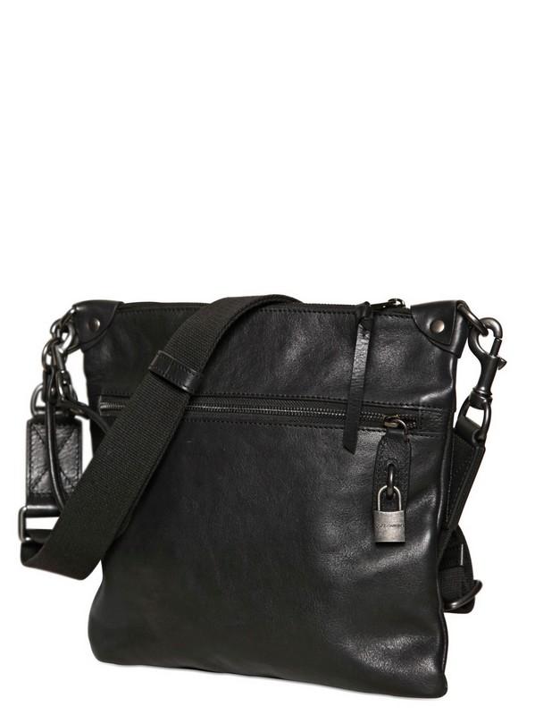 Dolce & Gabbana Leather Shoulder Bag in Black for Men | Lyst