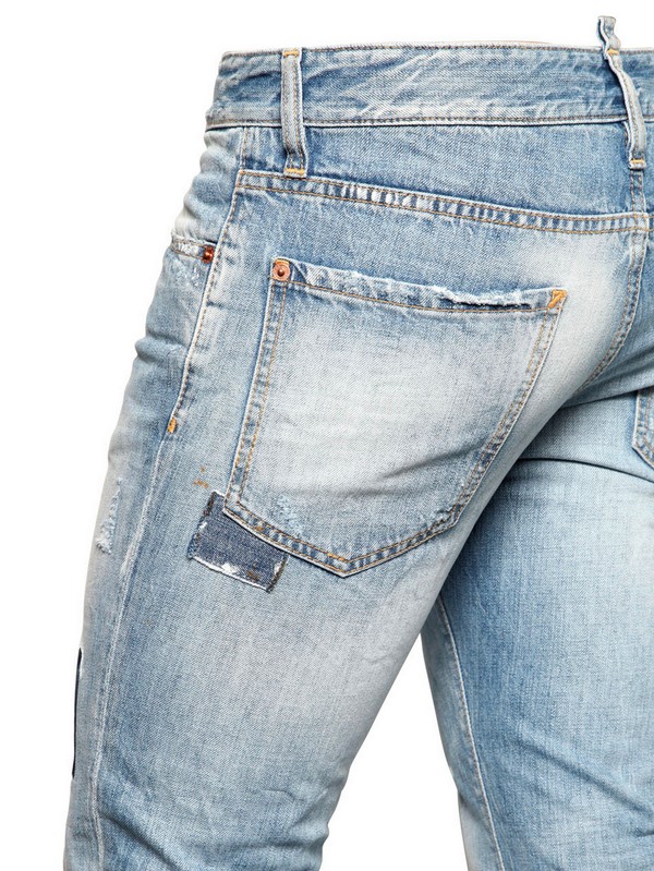DSquared² 19cm Denim Patch Slim Fit Jeans in Blue for Men - Lyst