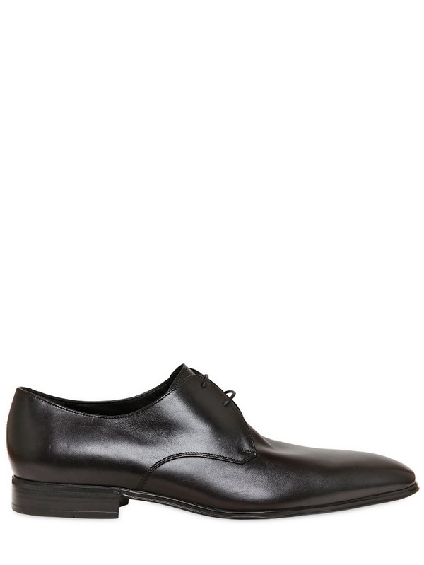 Ferragamo Fabulous Rain Lux Leather Derby Shoes in Black for Men - Lyst