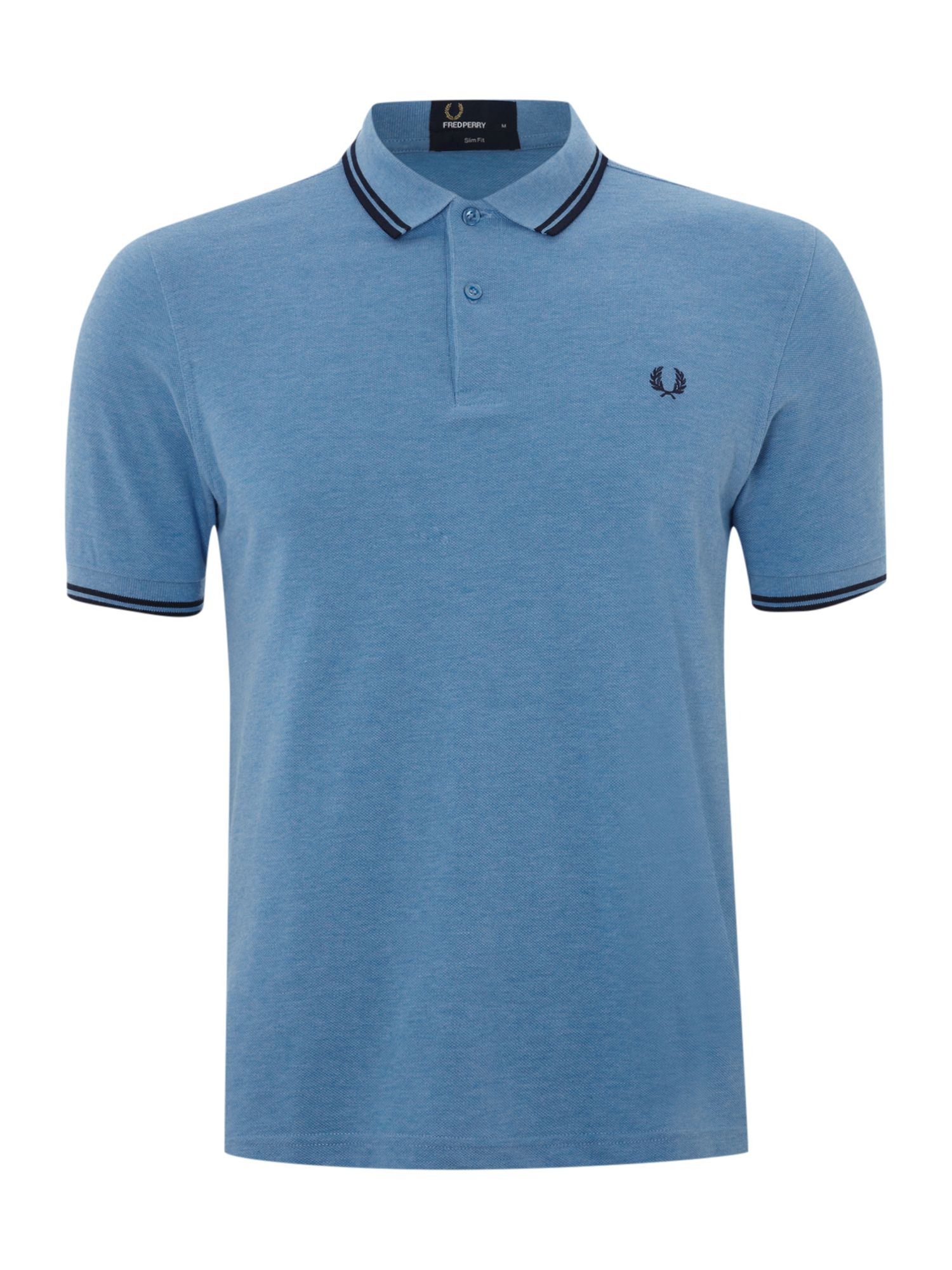 Fred Perry Slim Twin Tipped Polo Shirt in Blue for Men (light blue) | Lyst