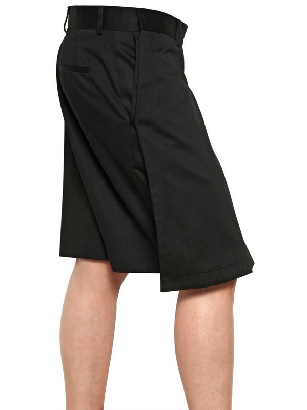 Lyst - Givenchy Cotton Gabardine Skirted Shorts in Black for Men