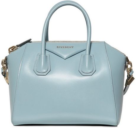 Givenchy Small Antigona Shiny Smooth Leather Bag in Blue | Lyst