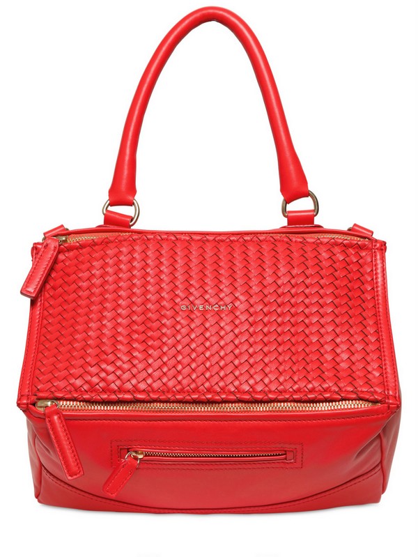 Lyst - Givenchy Medium Pandora Woven Nappa Leather Bag in Red