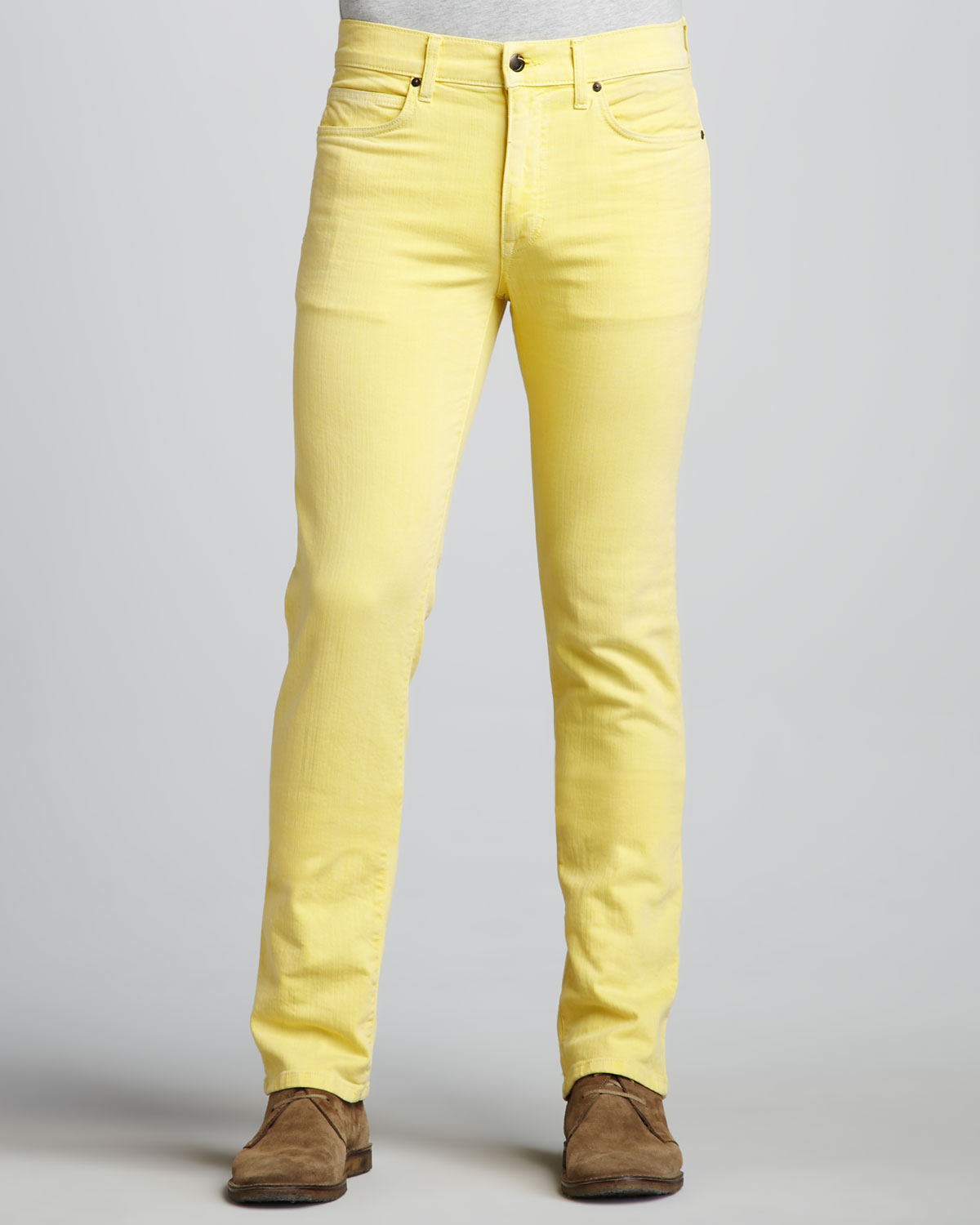 men's yellow jeans