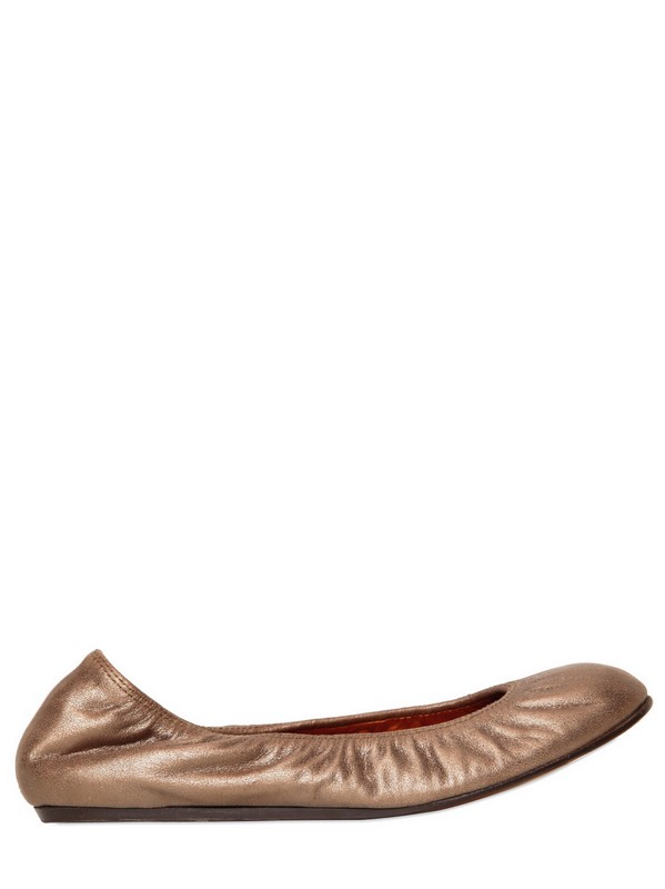 shiny ballerina flats
