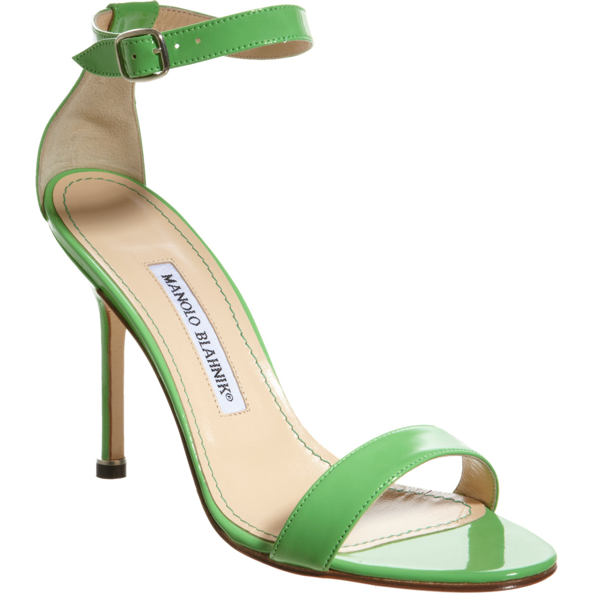 Manolo Blahnik Chaos High Heel Sandals in Green (mint) | Lyst