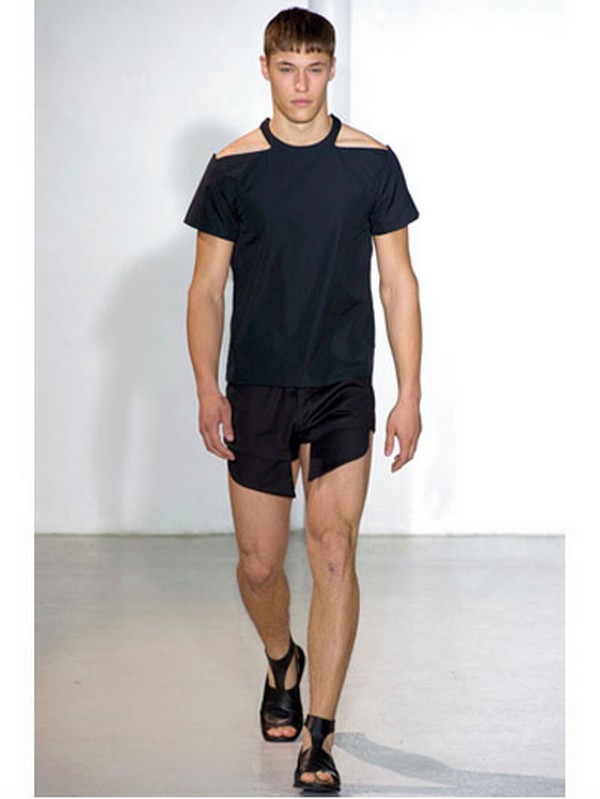 men's cut out shirt
