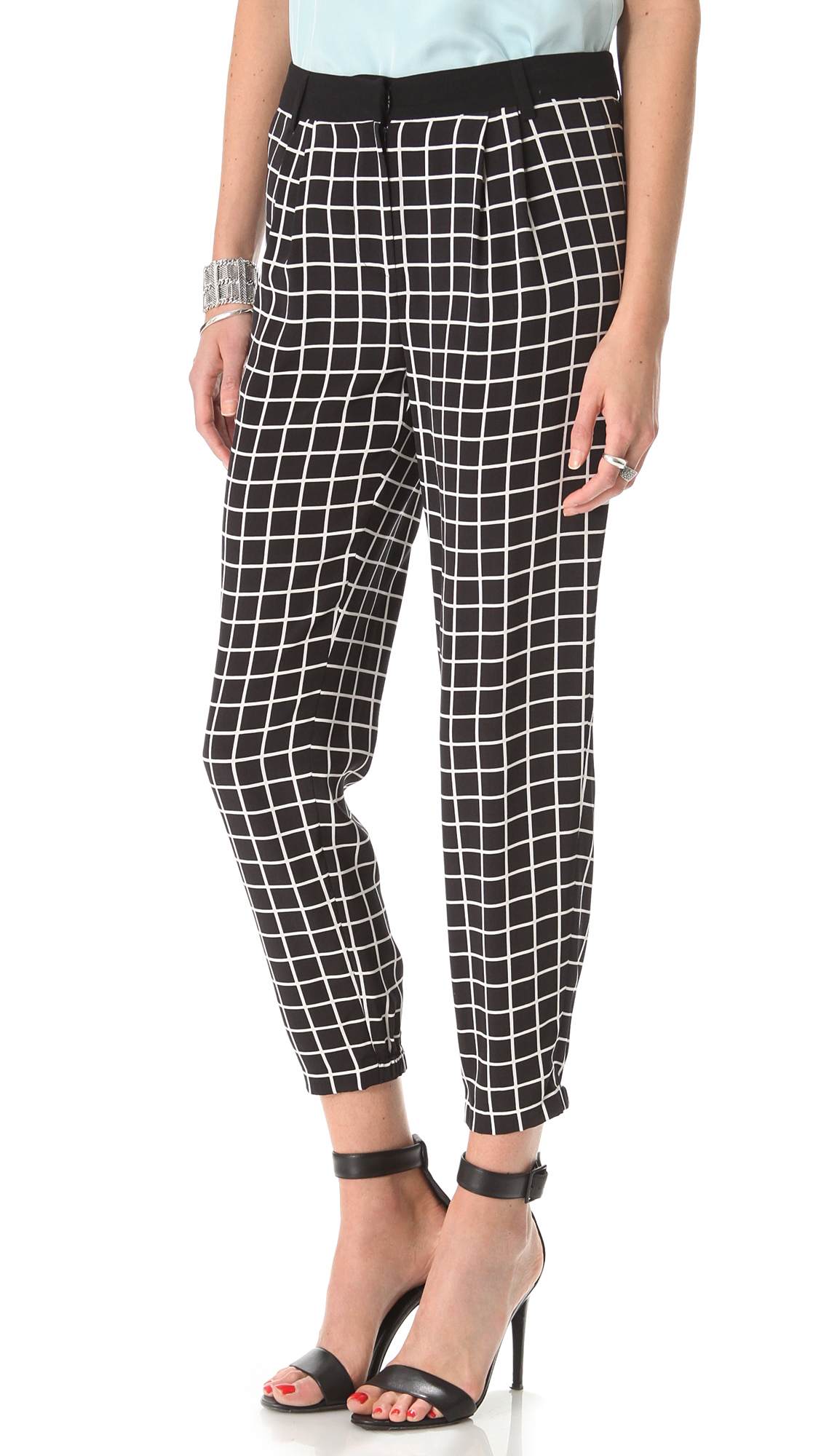 grey windowpane pants
