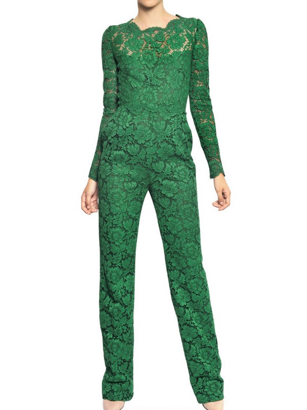 lace green jumpsuit