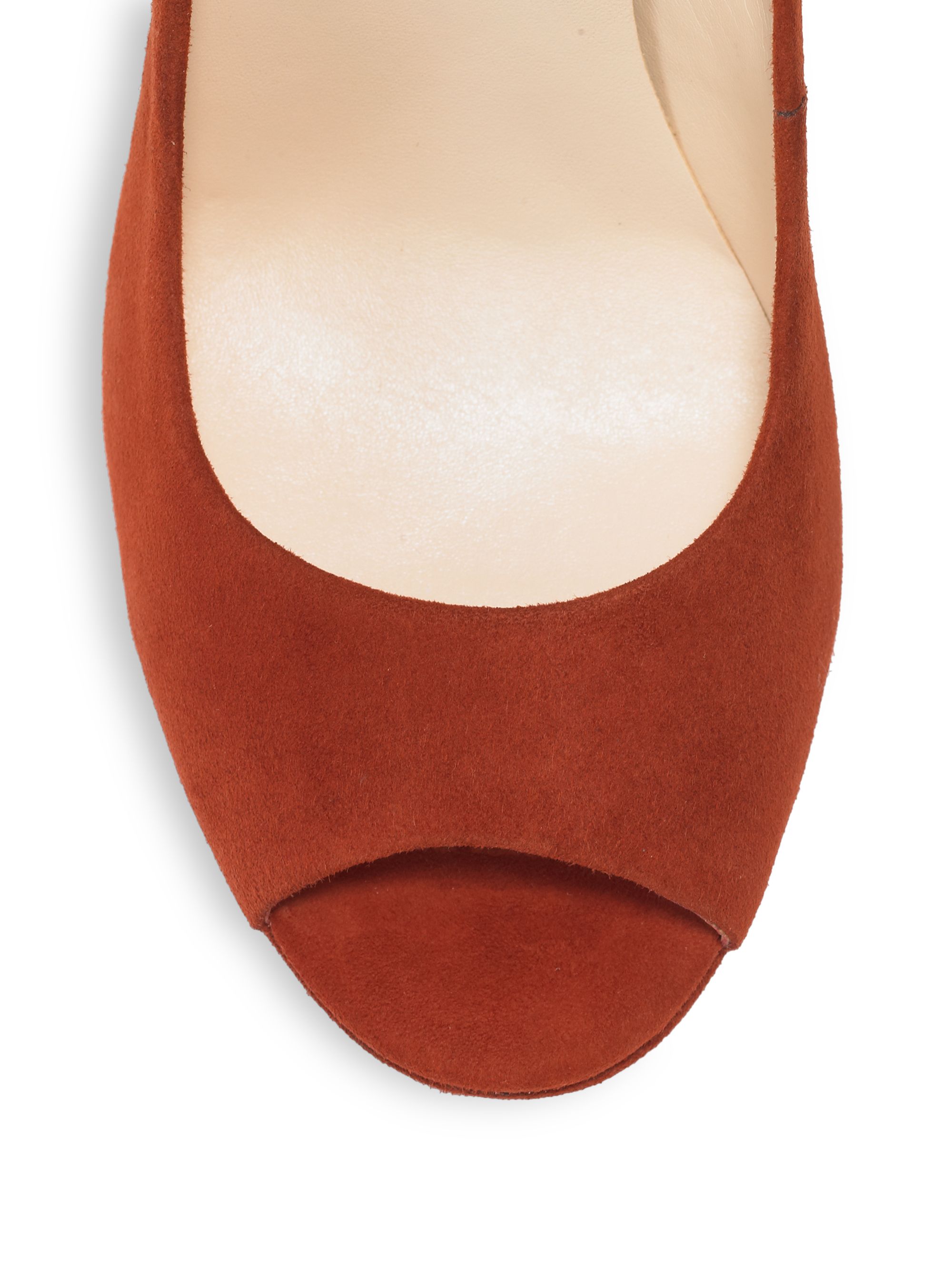 brown suede platform pumps