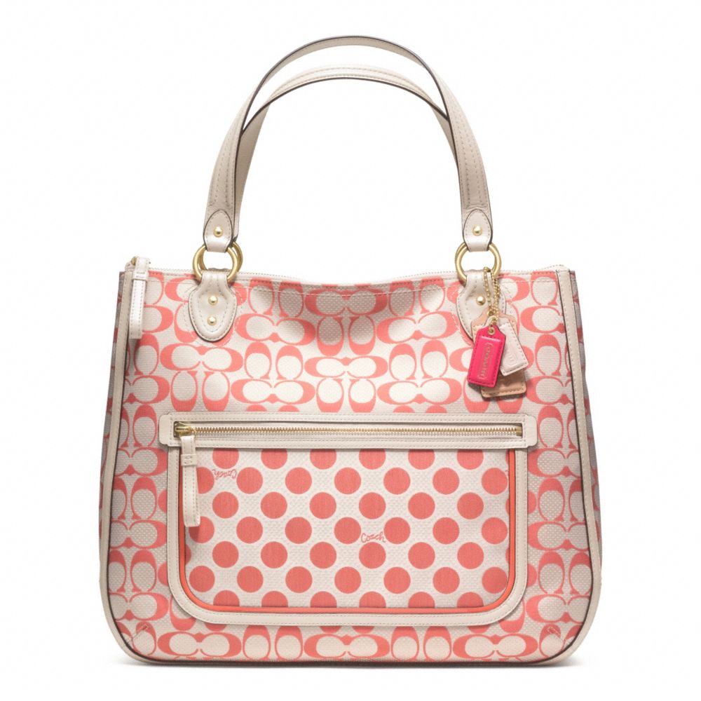 COACH Poppy Signature C Dot Hallie Tote in Pink - Lyst
