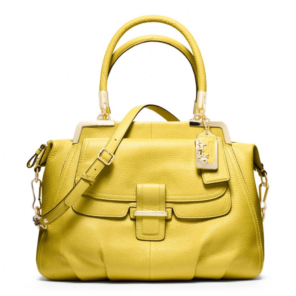 COACH Madison Pinnacle Pebbled Leather Lilly in Yellow - Lyst